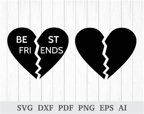 The Best Friend Heart Svg Of 2023