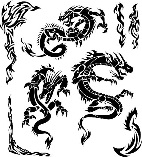 Dragon Tattoo Clip Art Transparent Chinese Dragon Silhouette Png Images