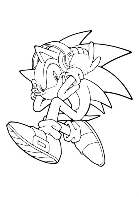 Sonic The Hedgehog Em Fones De Ouvido Livro De Colorir Sonic O Ouriço