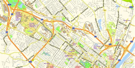 Albany Pdf Map Vector New York Us Exact City Plan Scale 155257 Full