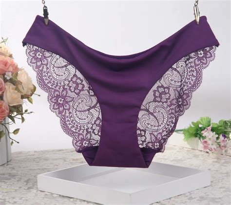 S Xlhot Sale L Womens Sexy Lace Panties Seamless Cotton Breathable Panty Hollow Briefs Plus