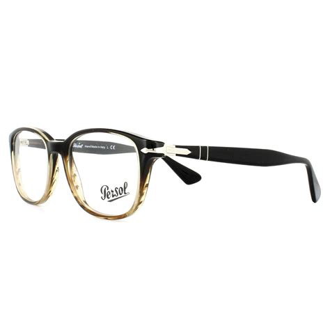 Persol Eyeglasses Frames Po3163v 1026 Brown Striped Brown 54mm Mens 8053672654264 Ebay