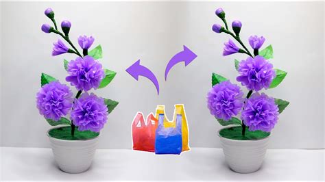 Cara Membuat Bunga Yang Sangat Mudah Dari Kantong Plastik Kresek