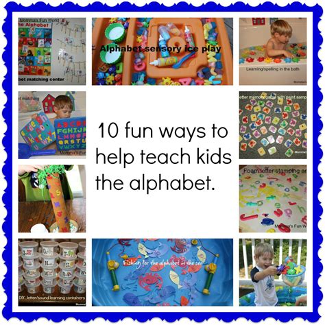 Momma's Fun World: 10 fun alphbaet learning activities to do with kids