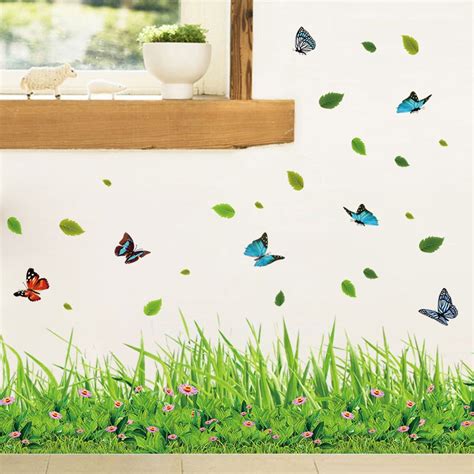 【wuxiang】room Decoration Baseboard Flower Wall Stickers Shopee Malaysia