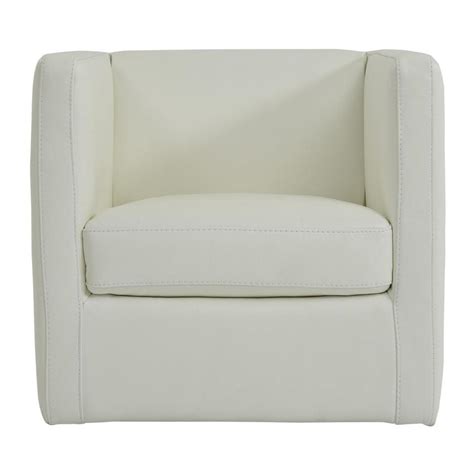 Cute White Leather Swivel Chair El Dorado Furniture