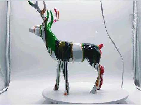 Luxury Abstract Art Decoration Resin Craft Souvenir Deer Gigurines