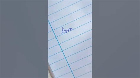How To Write Anna In Cursive Shorts Cursive Cursivehandwriting