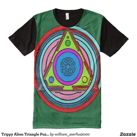 Trippy Alien Triangle Puzzle All Over Print Shirt Printed Shirts
