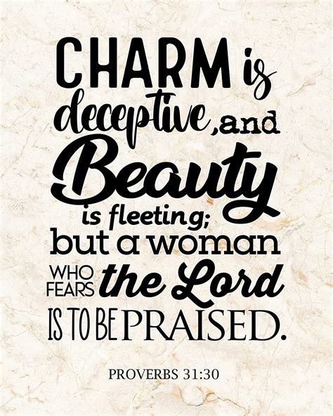 Beauty Is Fleeting Woman Who Fears The Lord To Be Praised