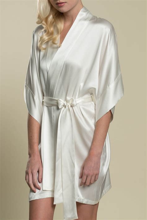 Samantha Silk Kimono Bridal Robe Bridesmaids Robes In Ivory Style 30