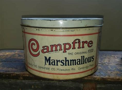 vintage campfire marshmallow tin antique price guide details page