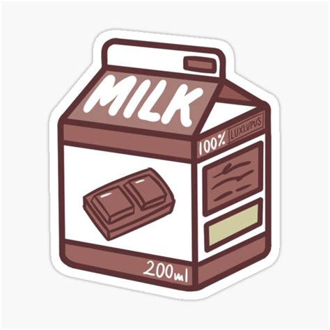 Chocolate Milk Sticker For Sale By Luxlupus Redbubble