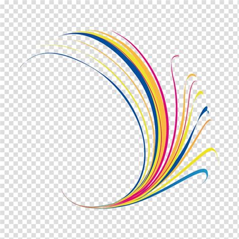 Free Multicolored Line Graphic Design Curve Science And Technology