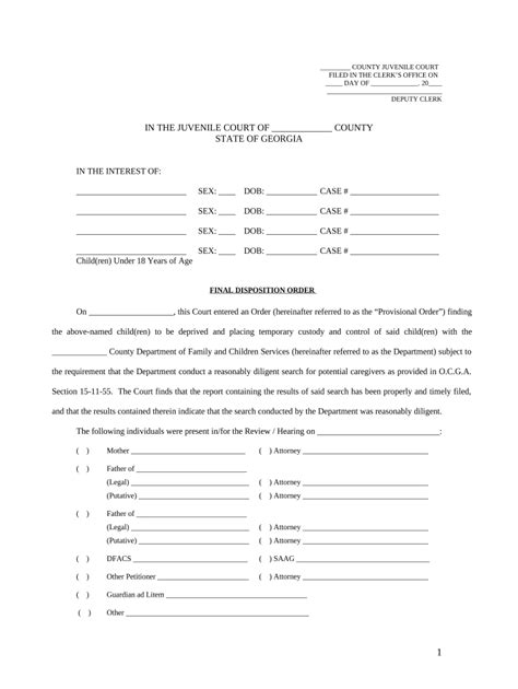 Ga Final Disposition Form Fill Out And Sign Printable Pdf Template