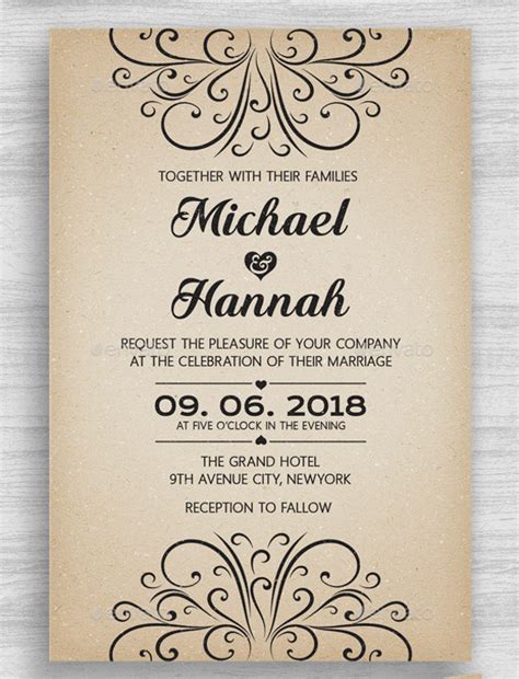 Engagement Invitation Card Psd Template Free Download Free Printable