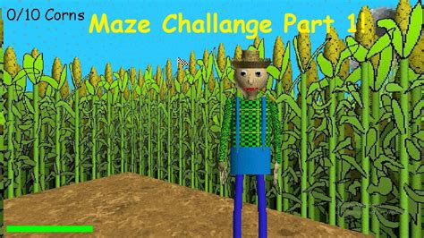 Baldis Basics Maze Challenge Farm Map Balds Basics Mod Youtube