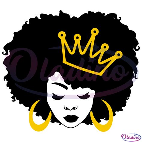Afro Queen Svg Digital File Black Woman Svg Black Girl Svg