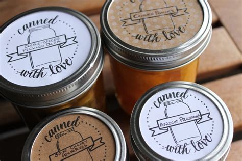 Printable Canning Jar Labels Editable And Customizabl