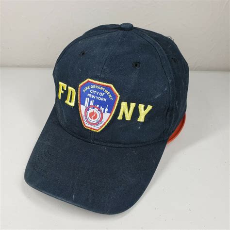 Fdny Fire Department New York City Black Baseball Cap Hat Adjustable