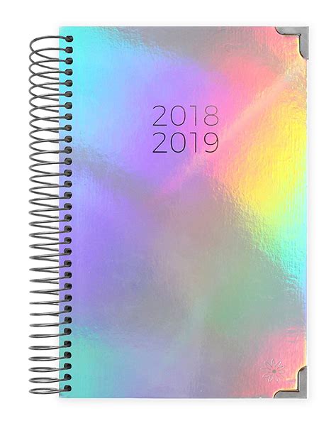 Bloom Daily Planners 2018 2019 Academic Year Hard Cover Holographic Day