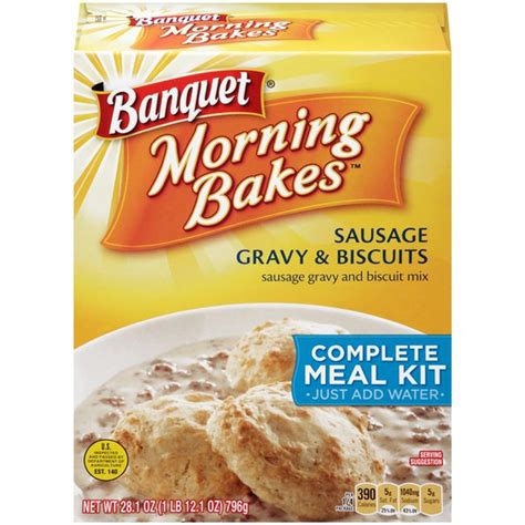 Banquet Morning Bakes Sausage Gravy And Biscuits Complete Meal Kit 281