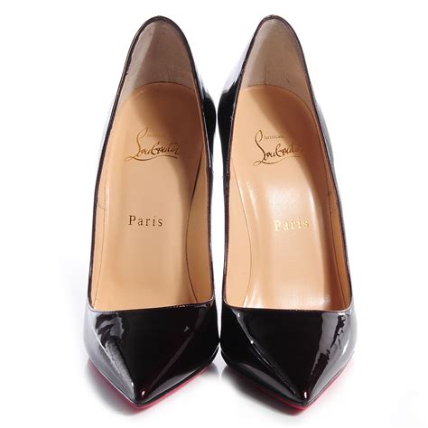 Christian Louboutin Metal Patent So Kate 120 Pumps 39 Dark Burgundy 76756