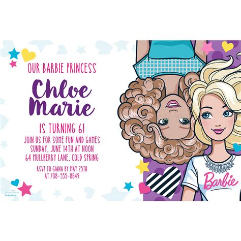 Buy kids birthday invitations and get the best deals at the lowest prices on ebay! Custom Barbie Invitations | Party City