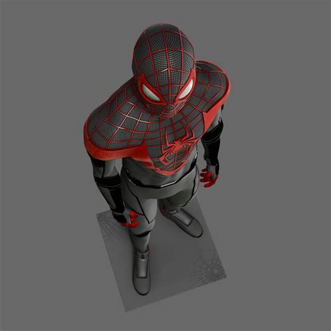 Archivo Stl Estatua De Spiderman Miles Morales・diseño De Impresora 3d