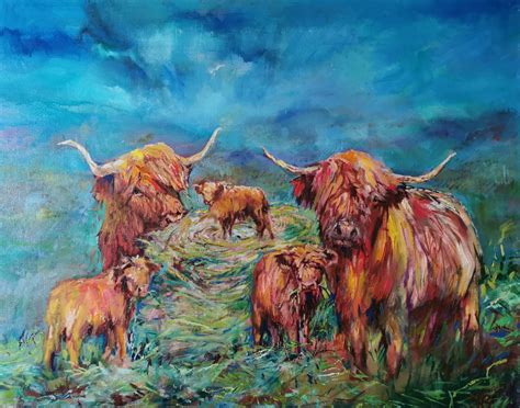 Commissioning A Custom Highland Cow Painting On Canvas — Sue Gardner