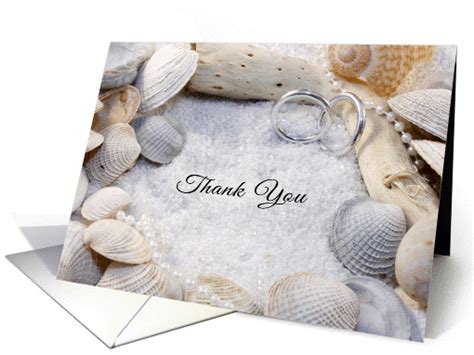 Beach Themed Thank You For The Wedding T Shells Rings