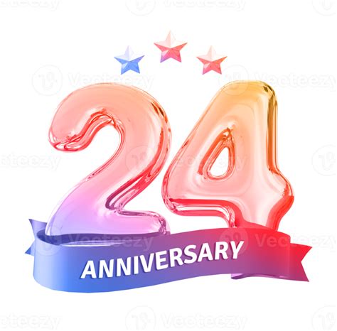 24 Years Anniversary Number 11287930 Png