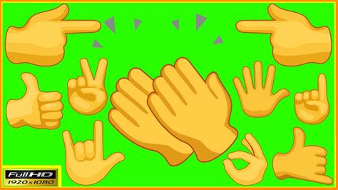 Top 15 Animated Green Screen Hand Emoji Free Download Hdlikeunlike