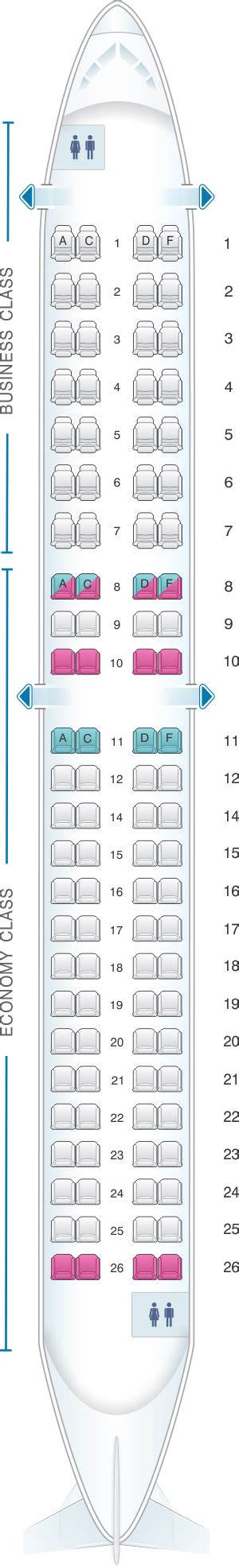 Seat Map Air France Embraer 190