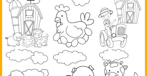 Farm Animal Printable Colouring Pages Messy Little Monster