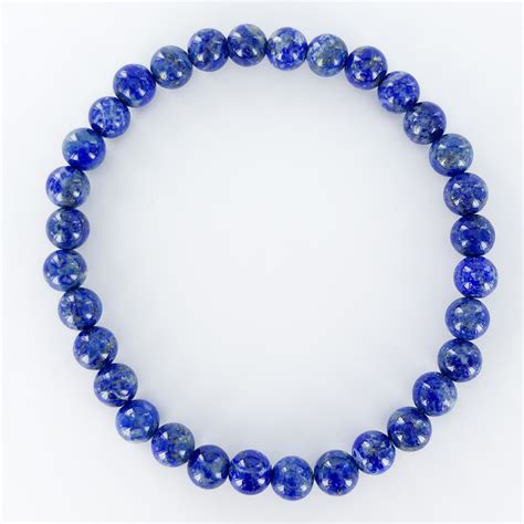 Lapis Lazuli Round Bead Bracelet 6mm Sacred Earth Crystals