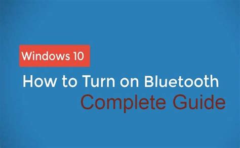 How To Turn On Bluetooth On Windows Guide With Screenshots