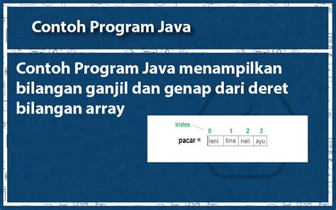 Contoh Program Java Menampilkan Bilangan Ganjil Dan Genap Dari Deret