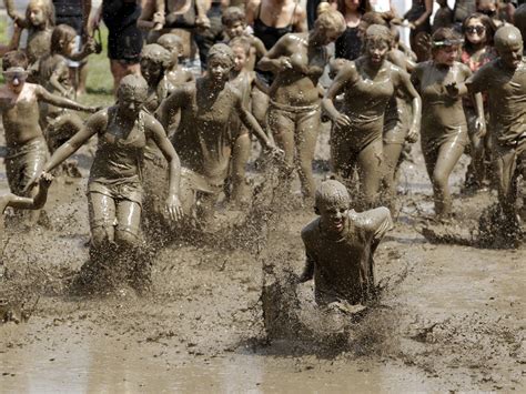 Kids Happy As Pigs In Mud On Mud Day The Independent