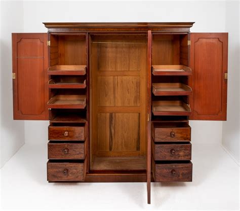 William Iv Wardrobe Closet Antique Mahogany 19th Century