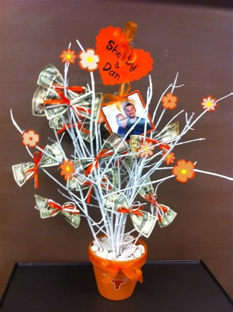 Give money in a homemade box. Bridal Shower money tree | Money trees, Wedding gift diy ...