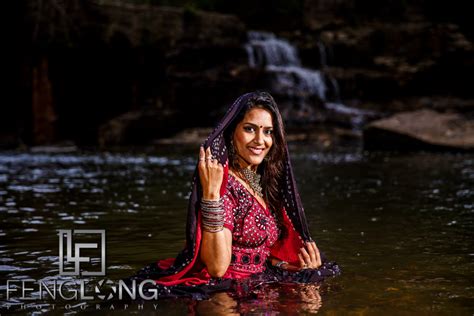Trash The Saree Suhana And Rajib Waterfall Photo Session Atlanta Indian Pre Wedding