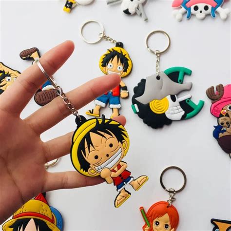 Ufogift Anime Character One Piece Keychain 3d Double Side Key Ring Pvc