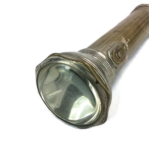 Flashlight Vintage Eveready Flashlight Brass And Nickel