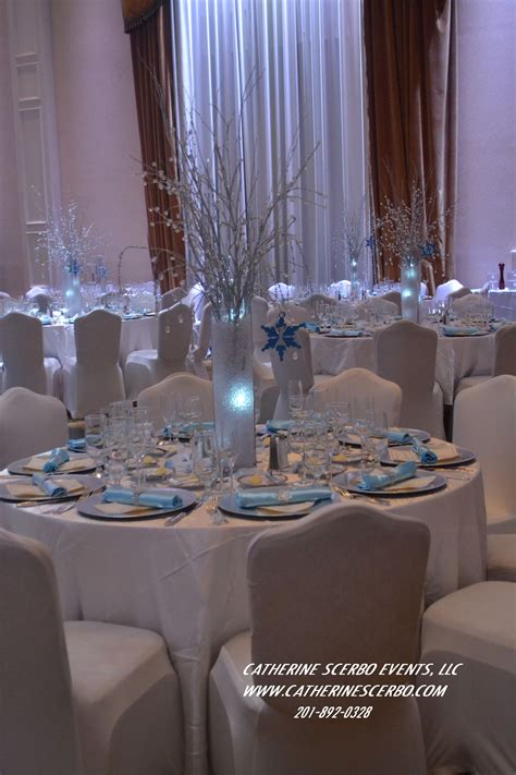 This is the only chance to be able to hold a party as great and as crazy as possible. Winter Wonderland Sweet 16 | Wonderland sweet 16, Table decorations
