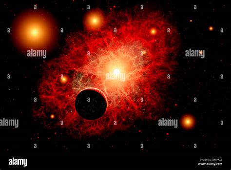 Cluster Of Red Giant Stars Stock Photo Alamy