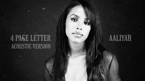 Aaliyah Ciara 4 Page Letter Acoustic Version Youtube