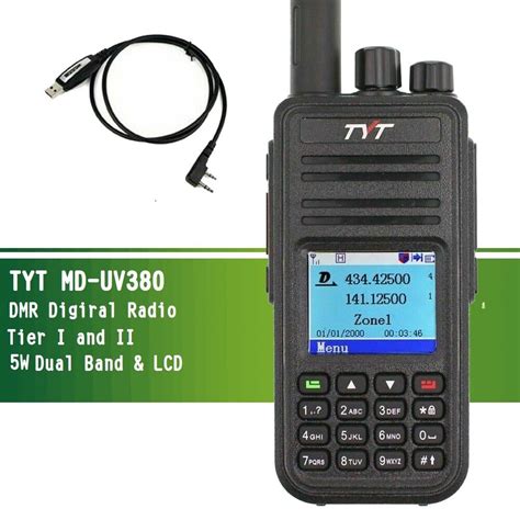 Tyt Md Uv380 Dmr Digital Radio Uv380 Dual Band Walkie Talkie With Cable 720310979895 Ebay