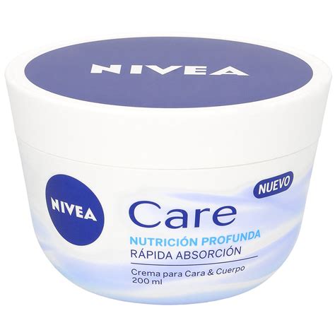 Las 12 mejores cremas con colágeno para rostro y cuerpo: Nivea Care crema hidratación intensa para rostro y cuerpo Tarro 200 ml
