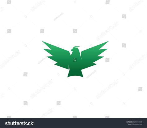 Creative Geometric Green Eagle Logo Symbol Stock Vector Royalty Free
